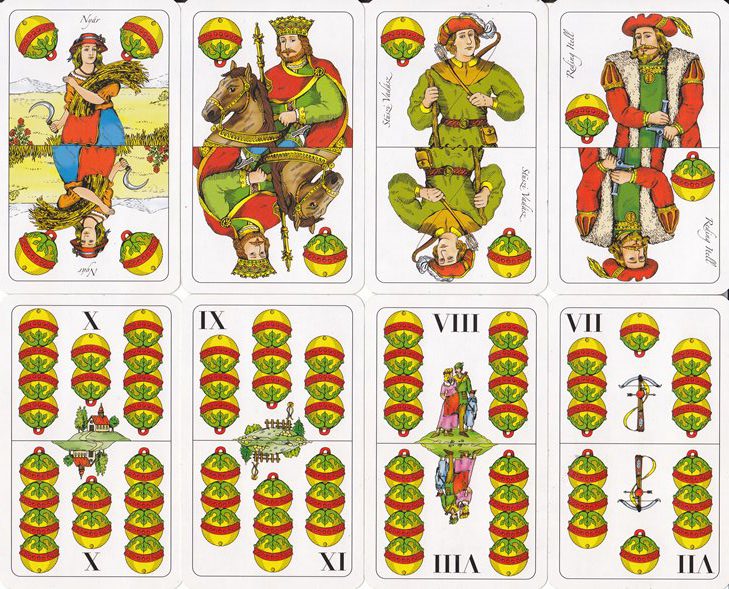 ász, király, felső, alsó, X, IX, VIII, VII